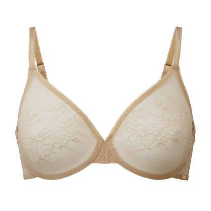 Gossard Glossies Lace Nude Sheer Molded Bra Nude