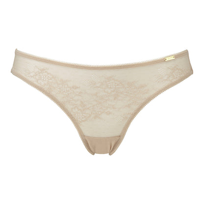 Gossard Glossies Lace Nude Sheer Bikini Panty