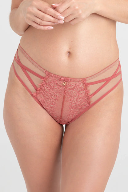 Samanta Naomi Rose Lace Brazilian Panty