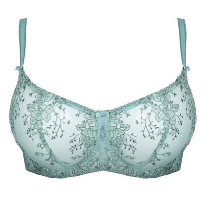 Sheer Embroidery Balconette Bra Laurel