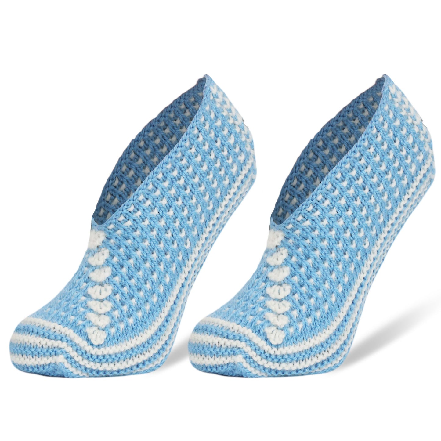 Crochet Hand Knit Slippers for Women Socks 1 Pair Shoe Size 5-7