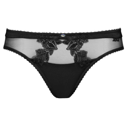 Lisca Peony Black Sheer Mesh Lace Bikini Panty
