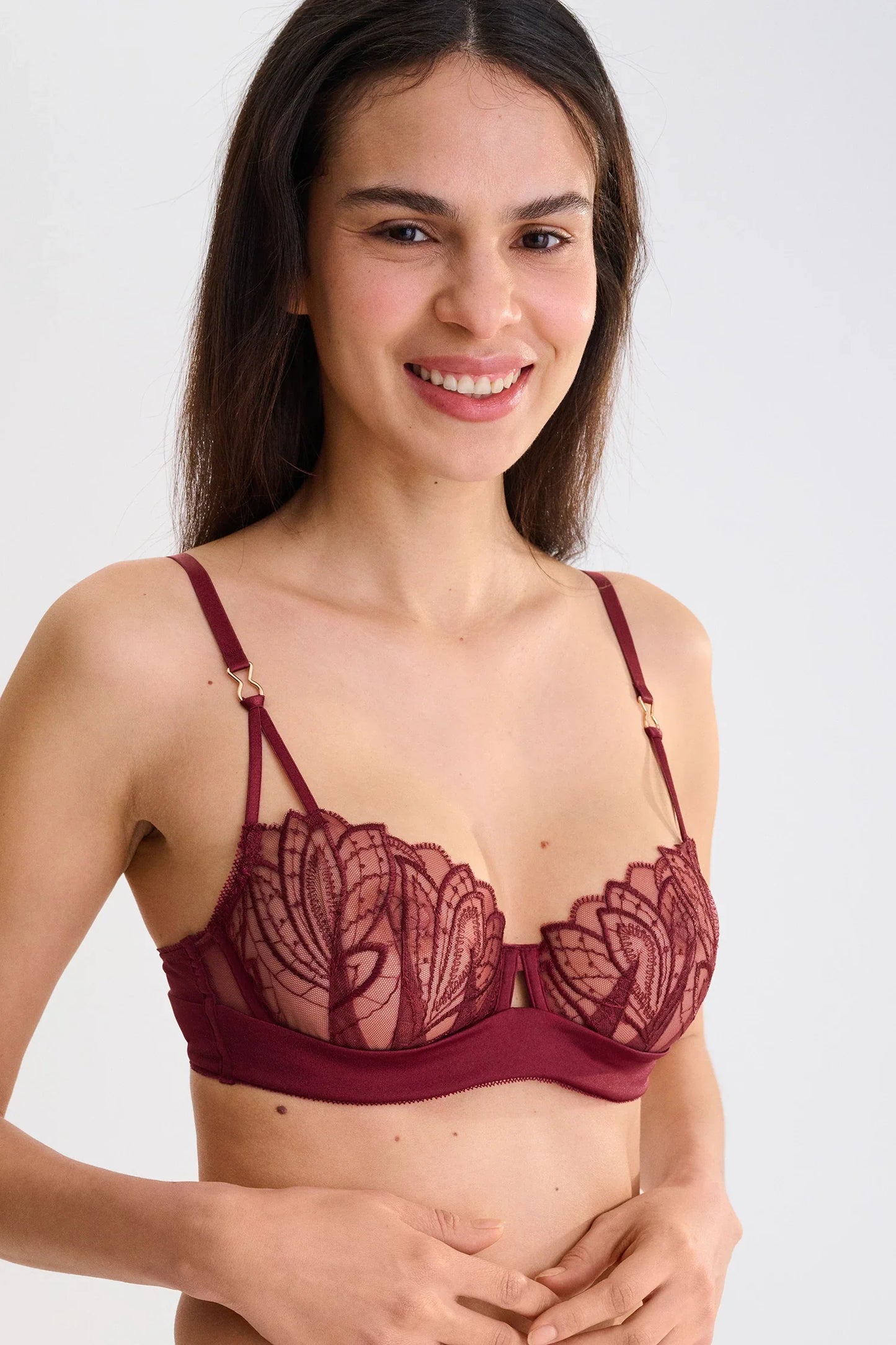 Lisca Adventure Garnet Red Underwire Bra-0