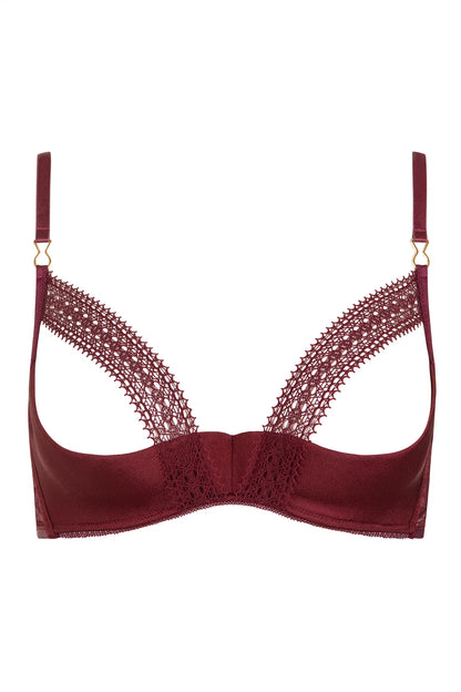Lisca Adventure Garnet Red Open Cup Bra