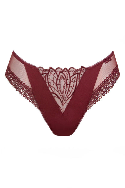 Lisca Adventure Garnet Red Embroidery Brief Panty