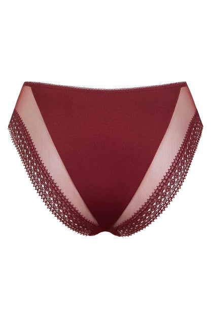 Lisca Adventure Garnet Red Embroidery Brief Panty
