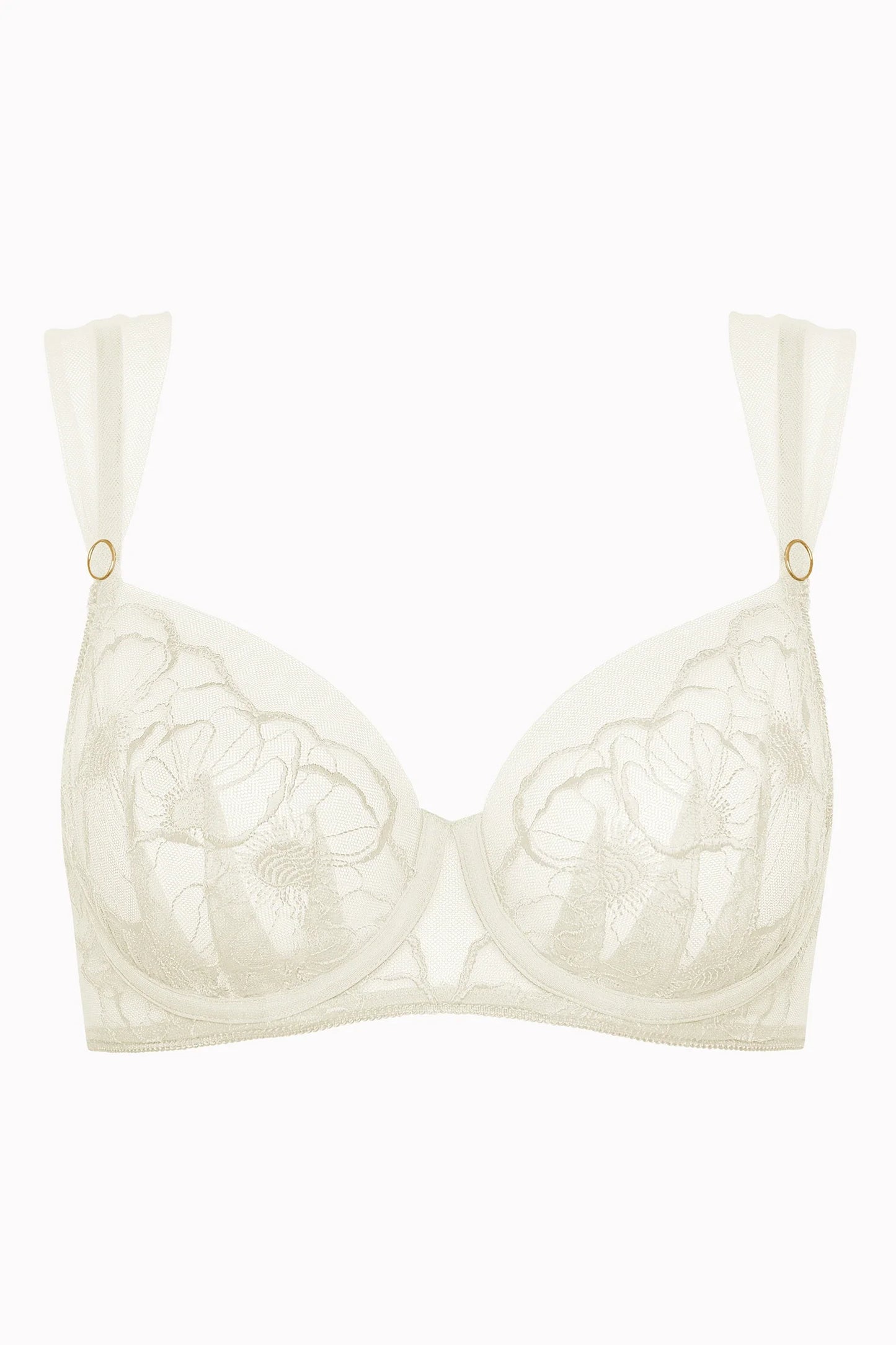 Lisca Miracle Crystal Ecru Sheer Wired Bra