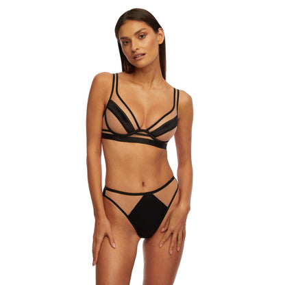 Kinga Lou Black Invisible Soft Thong Panty