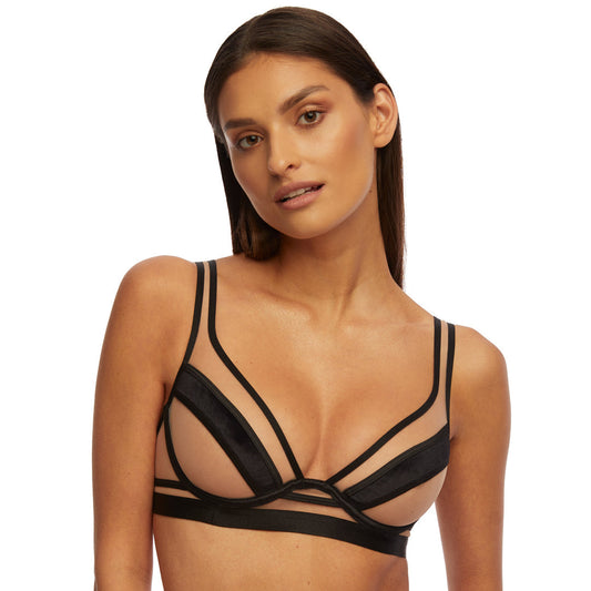 Kinga Lou Black Soft Demi Cup Bra