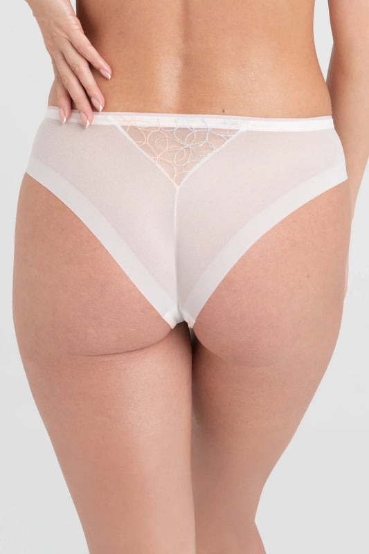 Samanta Fiorella Pastel Low-Rise Mesh Brazilian Tanga Panty