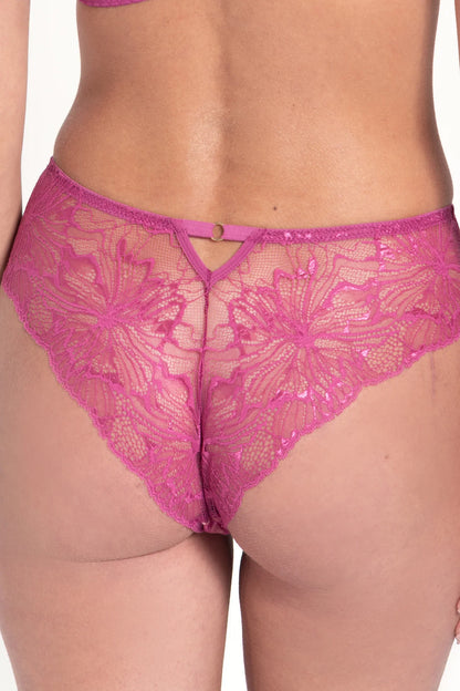 Samanta Mila Raspberry Lace Tanga Panty