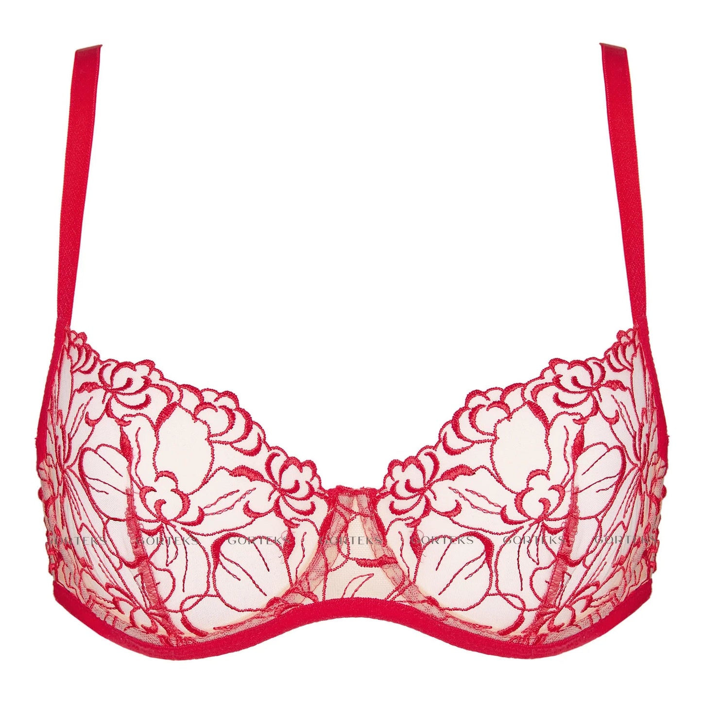 Gorteks Mistress Sheer Mesh Demi Cup Bra