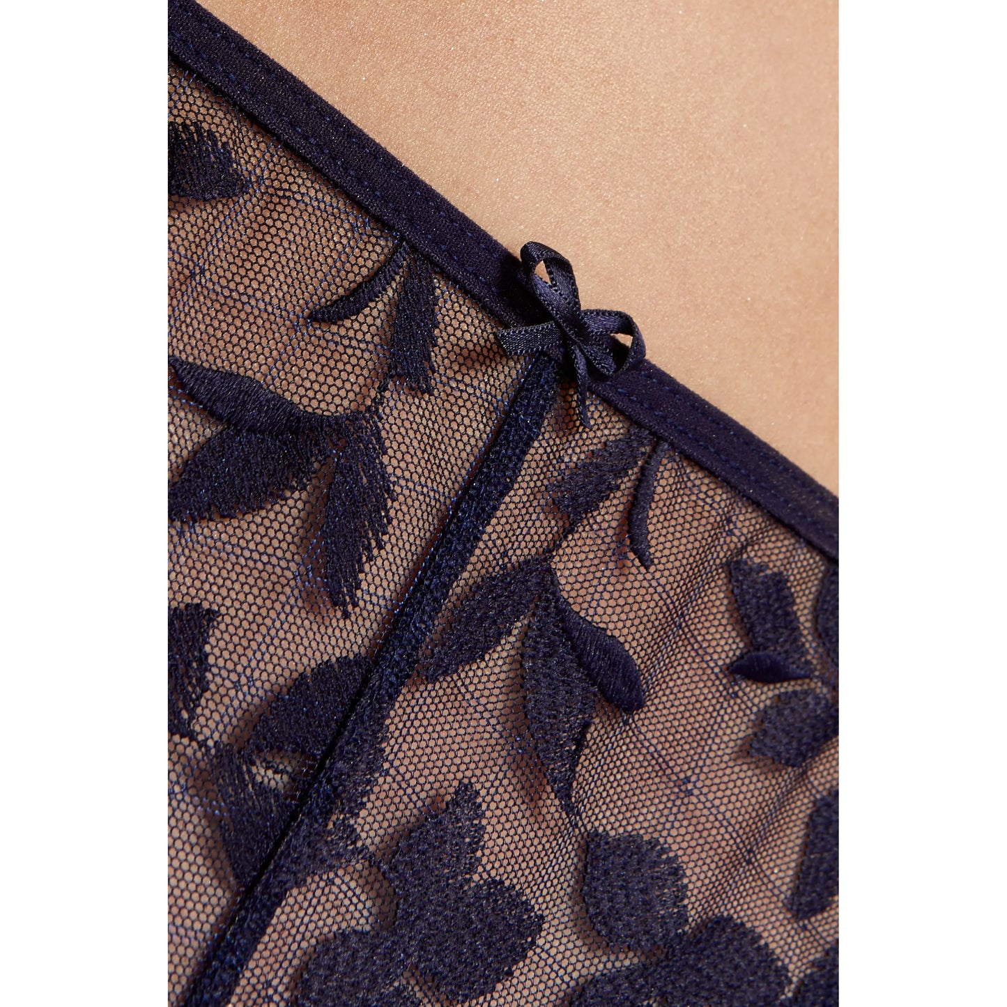 Gorteks Mona Sheer Floral Embroidery Thong