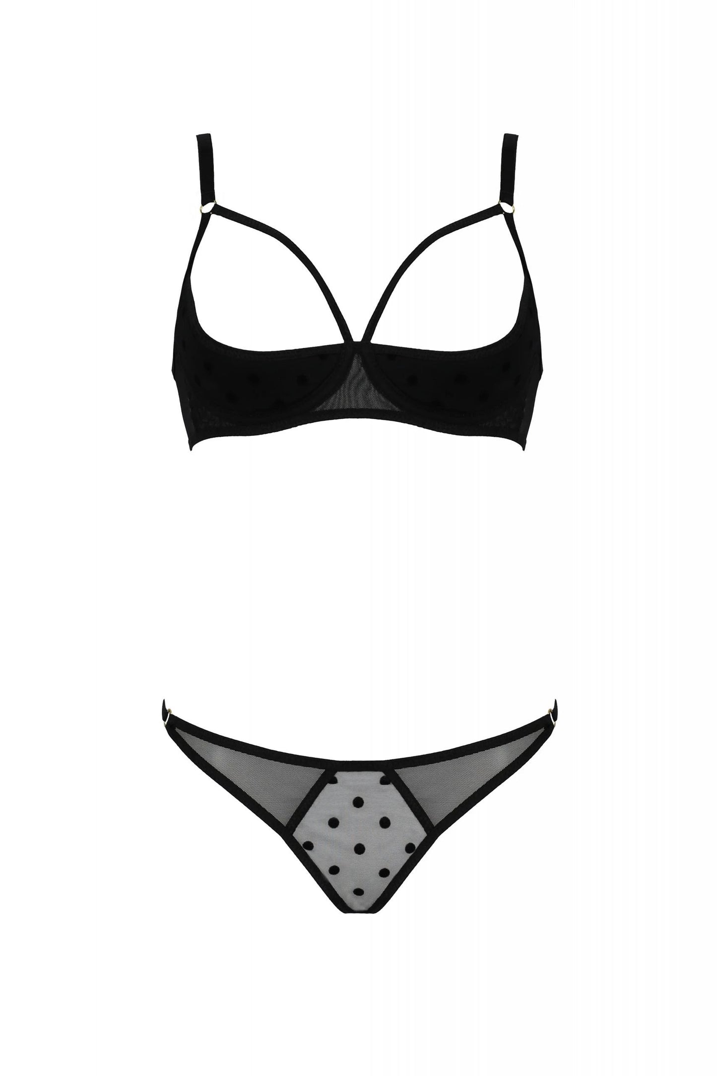 Sexy Open Cup Bra & Sheer String Passion Marina by Passion Lingerie