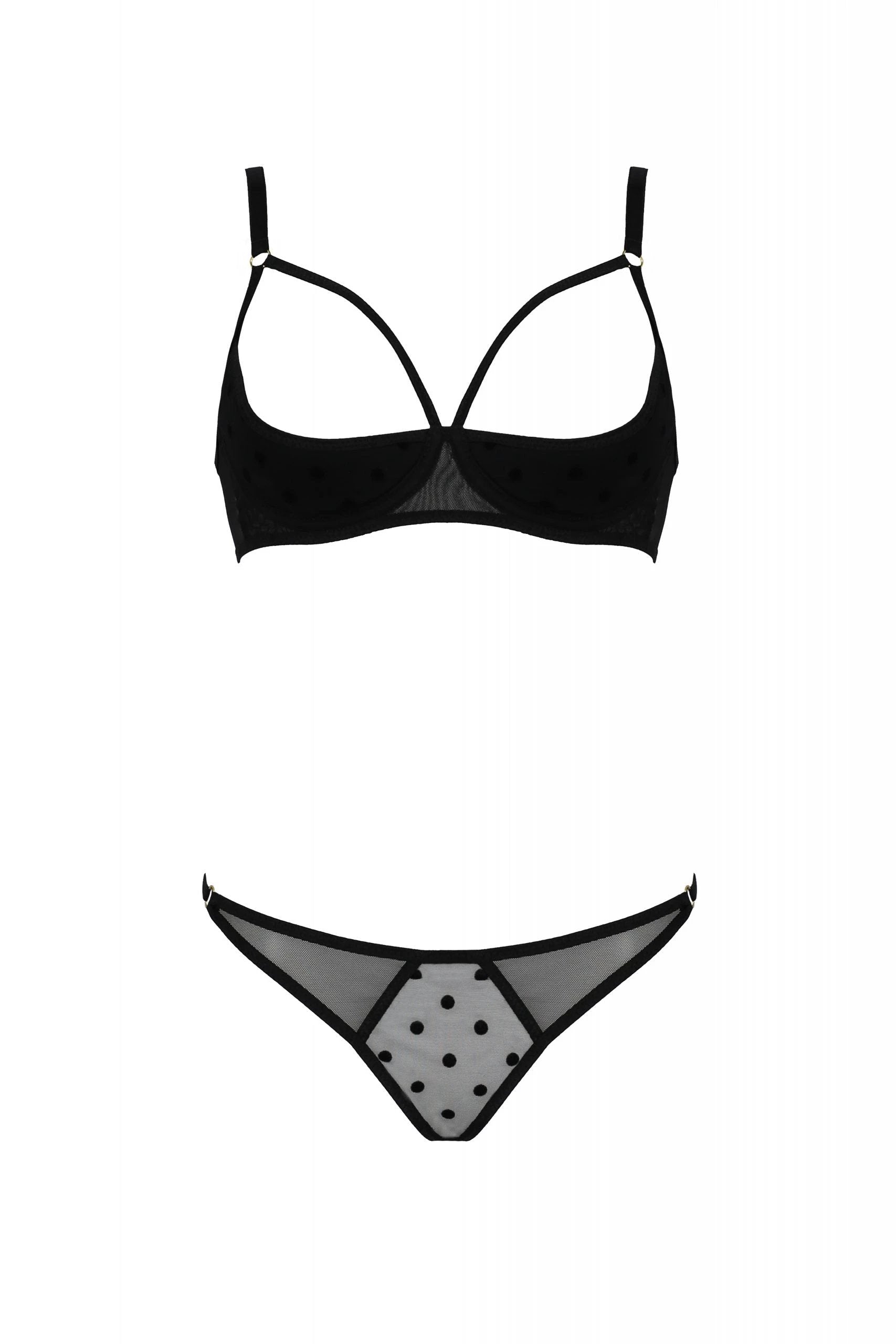 Sexy Open Cup Bra & Sheer String Passion Marina by Passion Lingerie