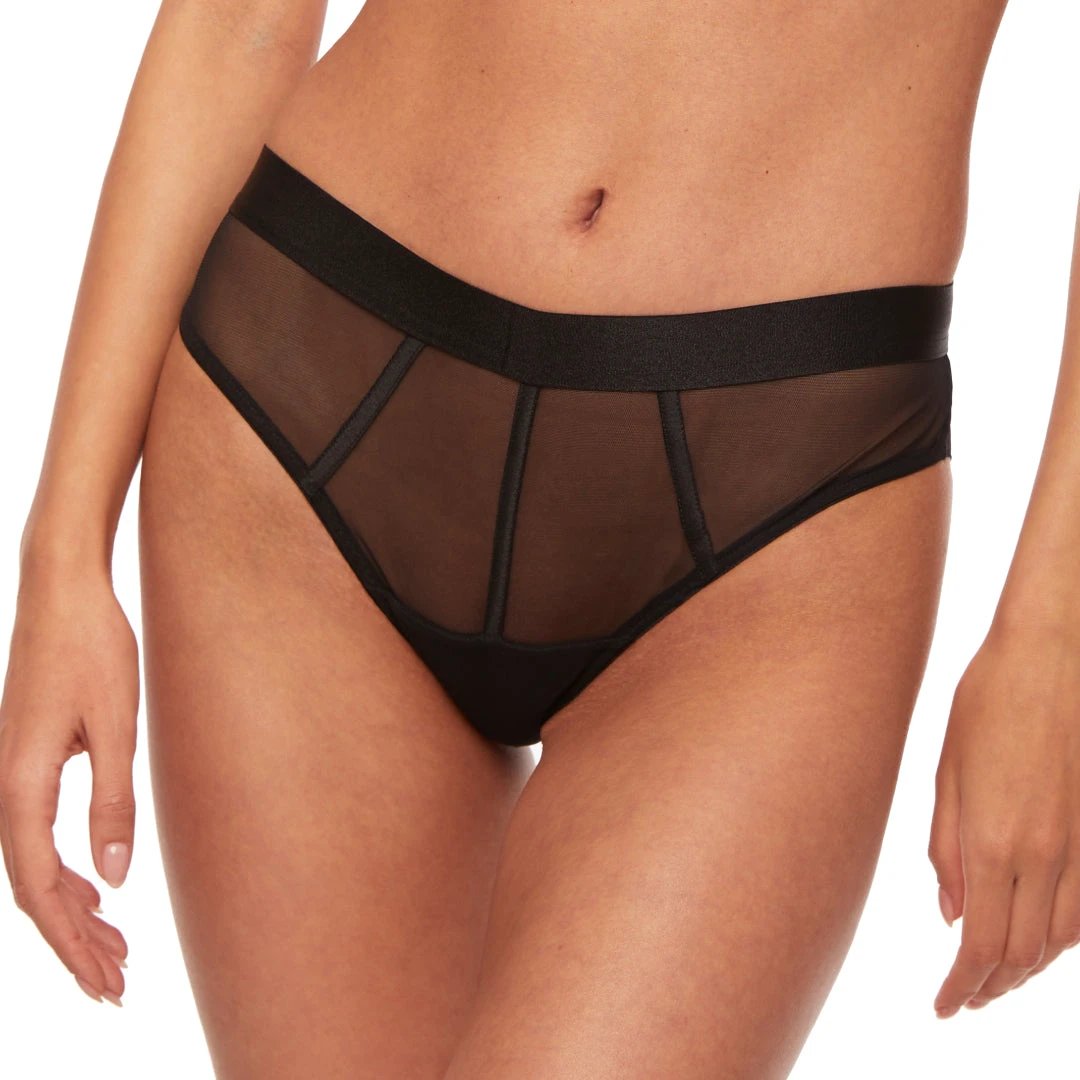 Sheer Mesh Brazilian Panty Kinga Mist by Kinga Lingerie