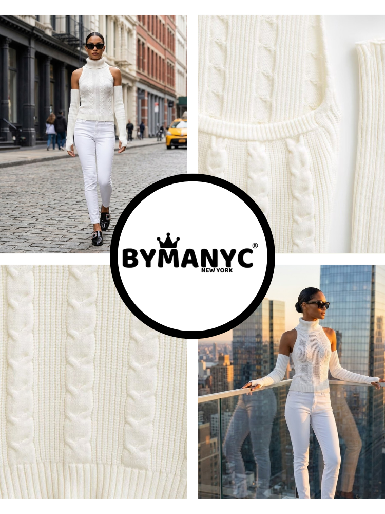 NOLITA Women's Detachable Sleeve Sweater Prêt-à-Porter BYMANYC ® NY-2