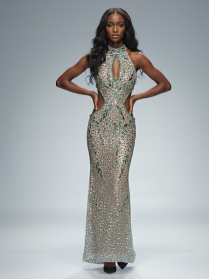Nude Crystal Gala Dress GREENWICH VILLAGE: Prêt-à-Porter Line BYMANYC ® New York-1