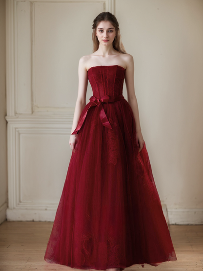 Evening Allegro Strapless Tulle Ball Gown