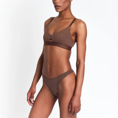 Hemp Thong - Breathable, Comfortable Ultra-Light Underwear for Everyday Wear in Chocolate Color by Net Positive