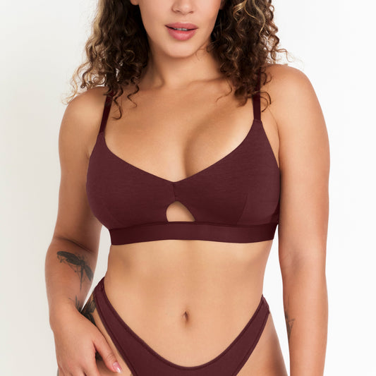Miracle Hemp Keyhole Bra - Naturally Breathable Hemp Bralette for Soft Support and Everyday Comfort