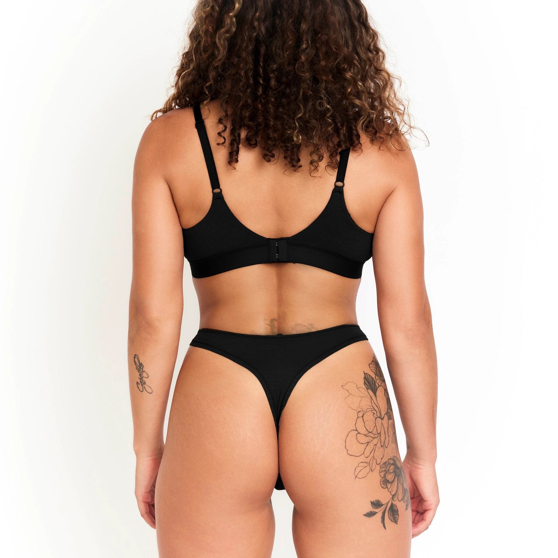 Hemp Hemp Thong - Ultra-Light Breathable Comfort with Natural Hemp Fiber in Black by Net Positive