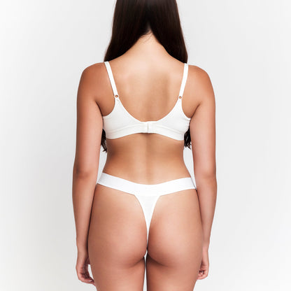 NaturalFit Organic Rib Cotton Thong - Hypoallergenic and Moisture-Wicking for Sensitive Skin