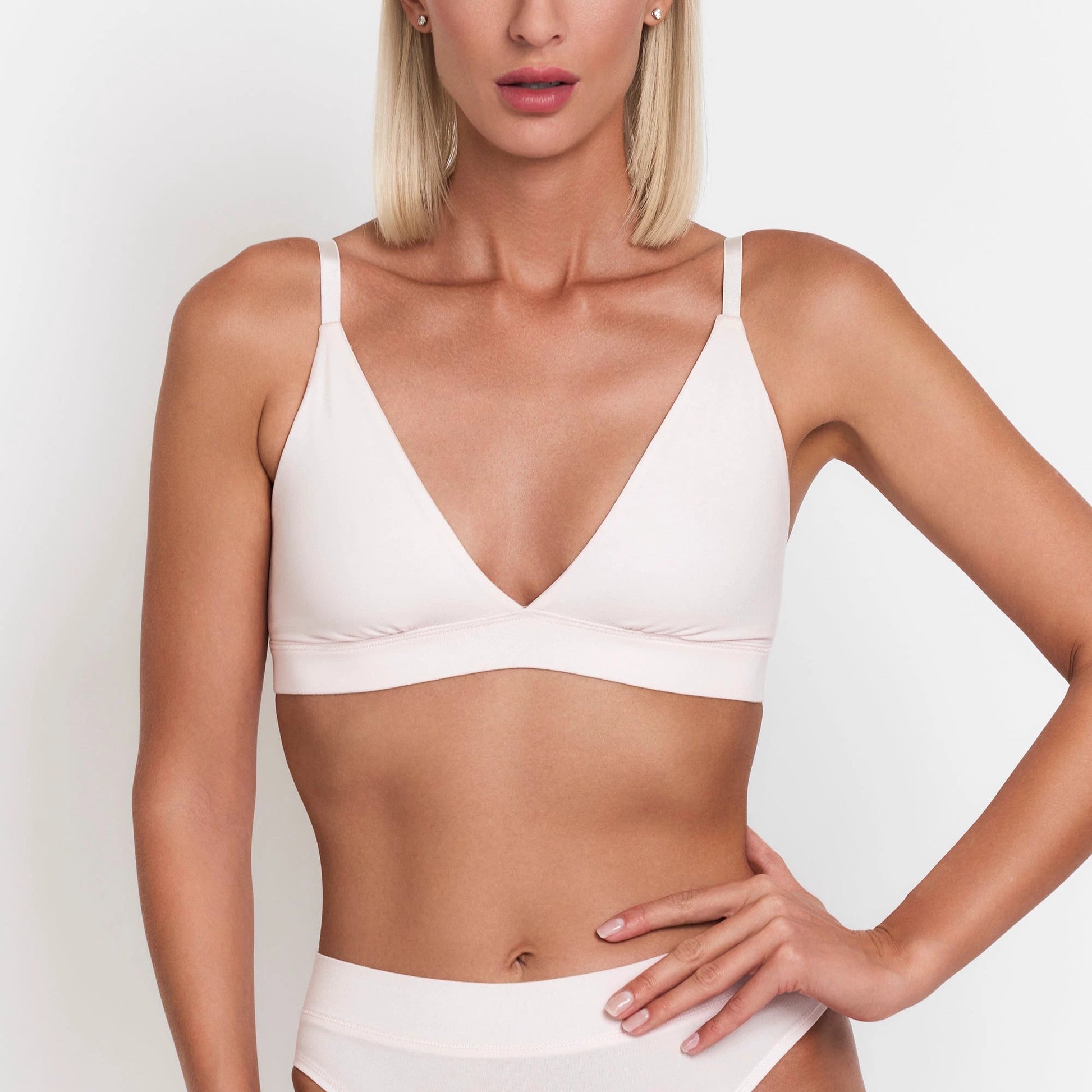 Indulge Organic Egyptian Cotton Triangle Bralette - Hypoallergenic Ultra-Soft Breathable Design For Sensitive Skin by Net Positive