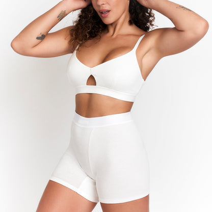 EcoSoft Organic Rib Cotton Boyshorts for Women - Hypoallergenic, Moisture-Wicking and Breathable for Sensitive Skin and Comfort