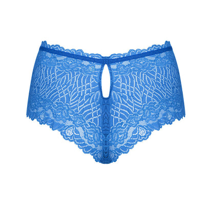 Obsessive Bluellia Seductive Lace Peek-A-Boo Shorties Panty