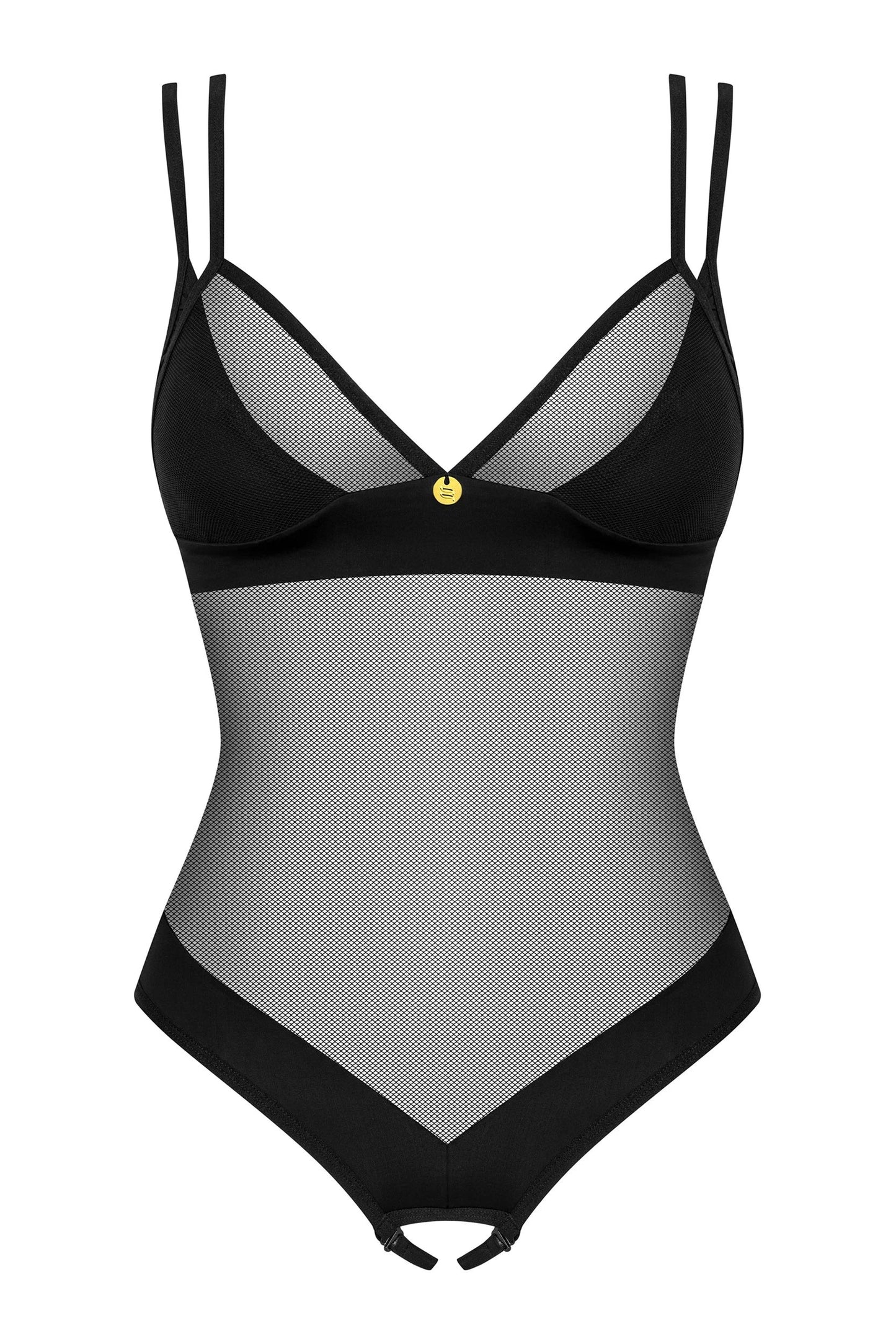Crotchless Mesh Black Teddy: Obsessive Lingerie Ultimate Allure by Obsessive Lingerie