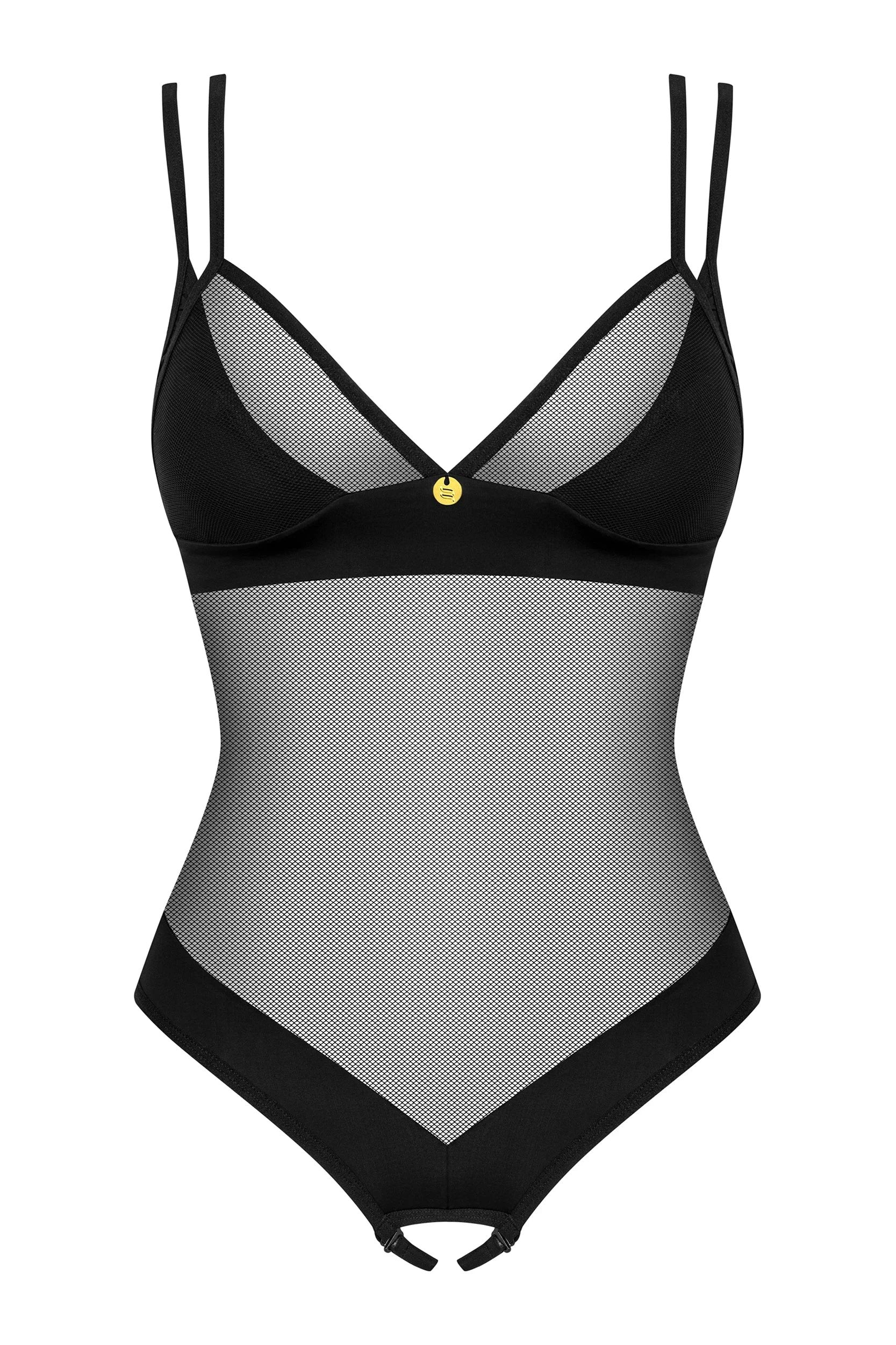 Crotchless Mesh Black Teddy: Obsessive Lingerie Ultimate Allure by Obsessive Lingerie