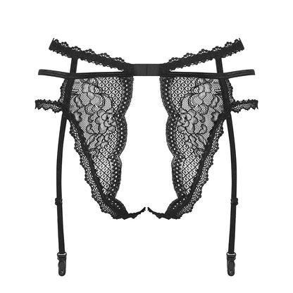 Sexy Open Crotch Lace Garter Panty Obsessive Pearlove