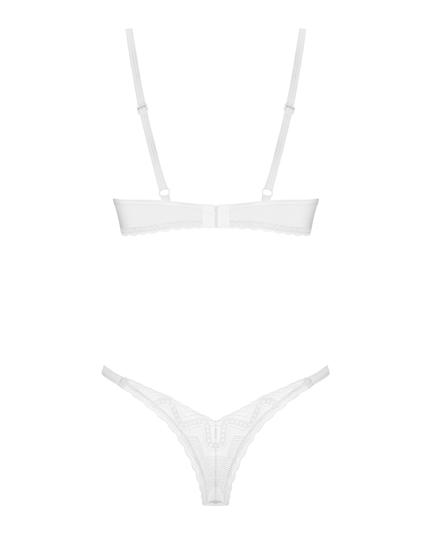 Obsessive Alissium Sheer Demi Bra & Thong Panty