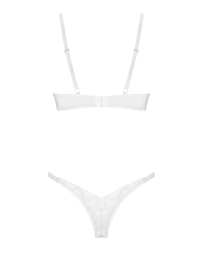 Obsessive Alissium Sheer Demi Bra & Thong Panty