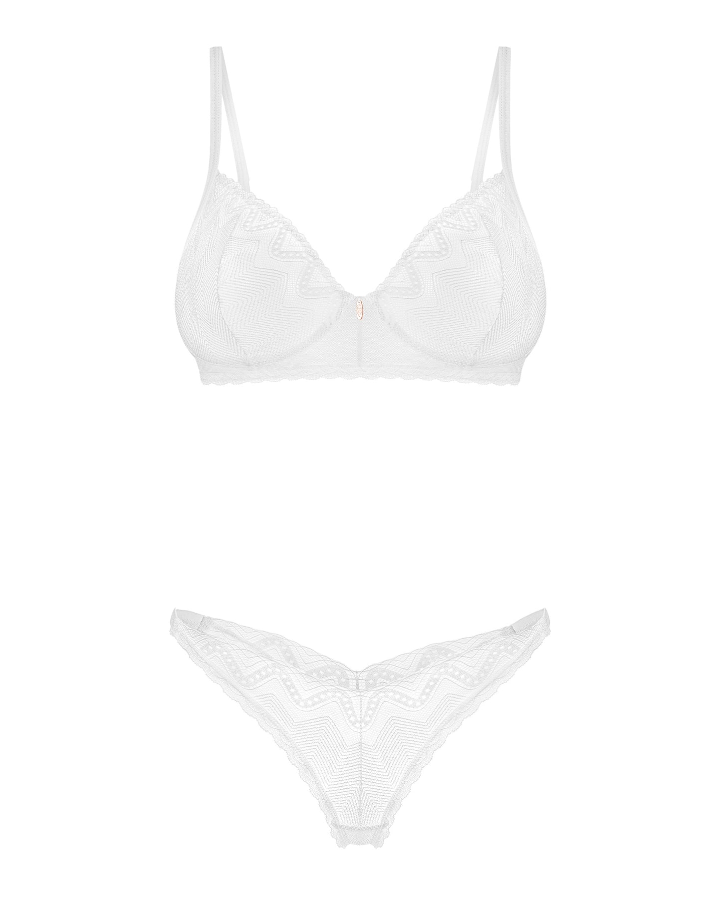 Obsessive Alissium Sheer Demi Bra & Thong Panty