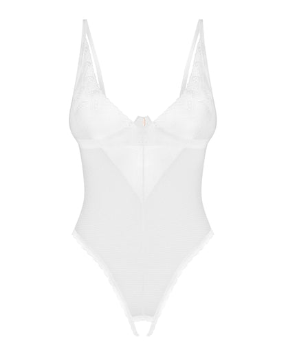 Sheer Crotchless Teddy Obsessive Alissium by Obsessive Lingerie