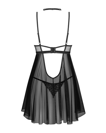 Obsessive Donarella Sheer Mesh Babydoll & String Panty