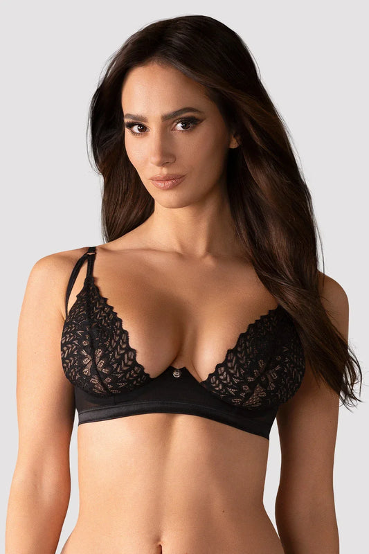 Obsessive Donarella Sheer Lace Plunge Bra