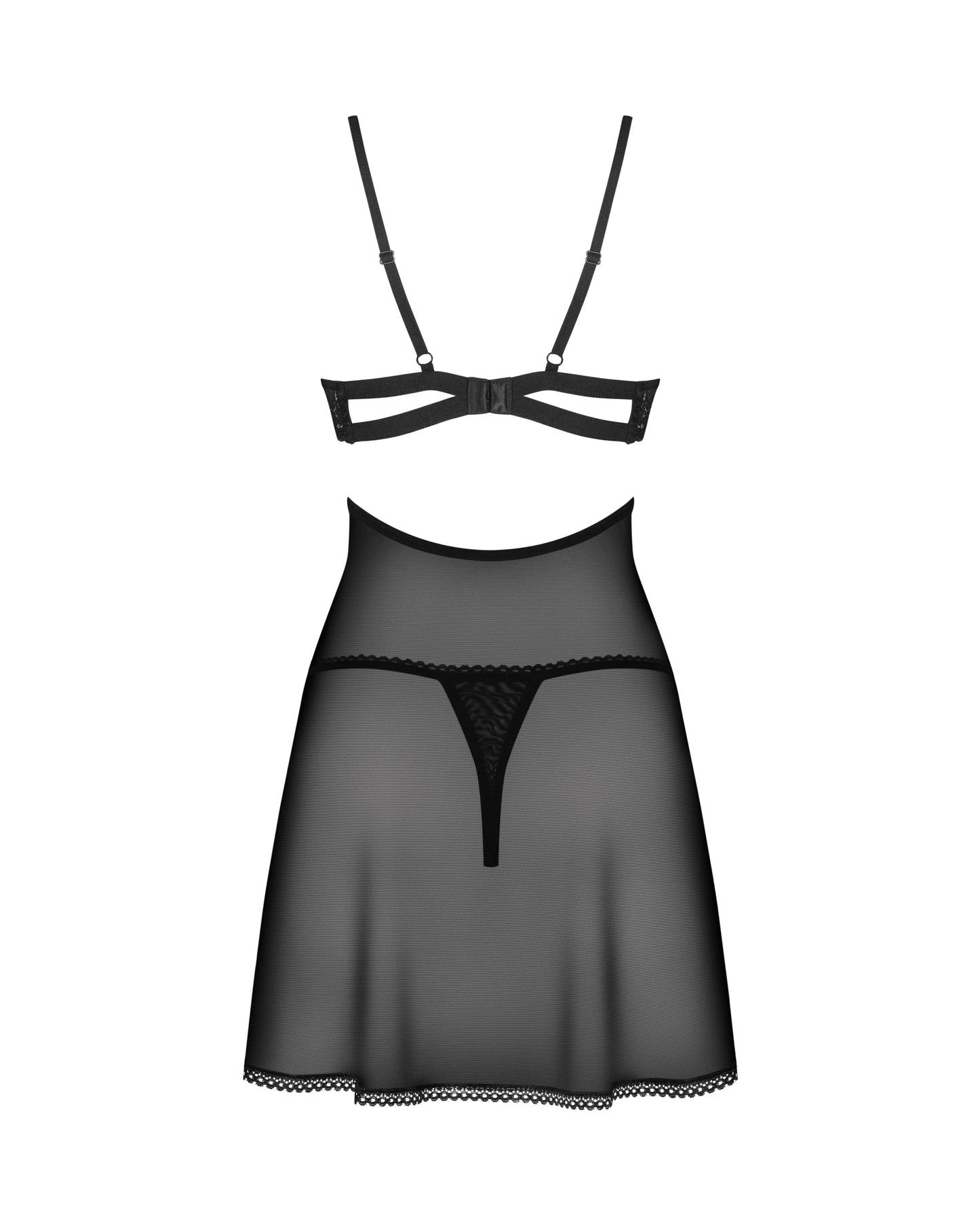 Obsessive Nutris Sheer Lace Babydoll Set