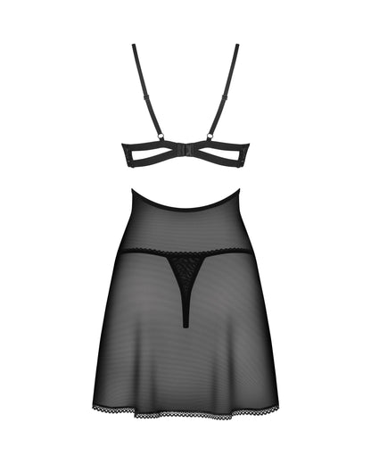 Obsessive Nutris Sheer Lace Babydoll Set