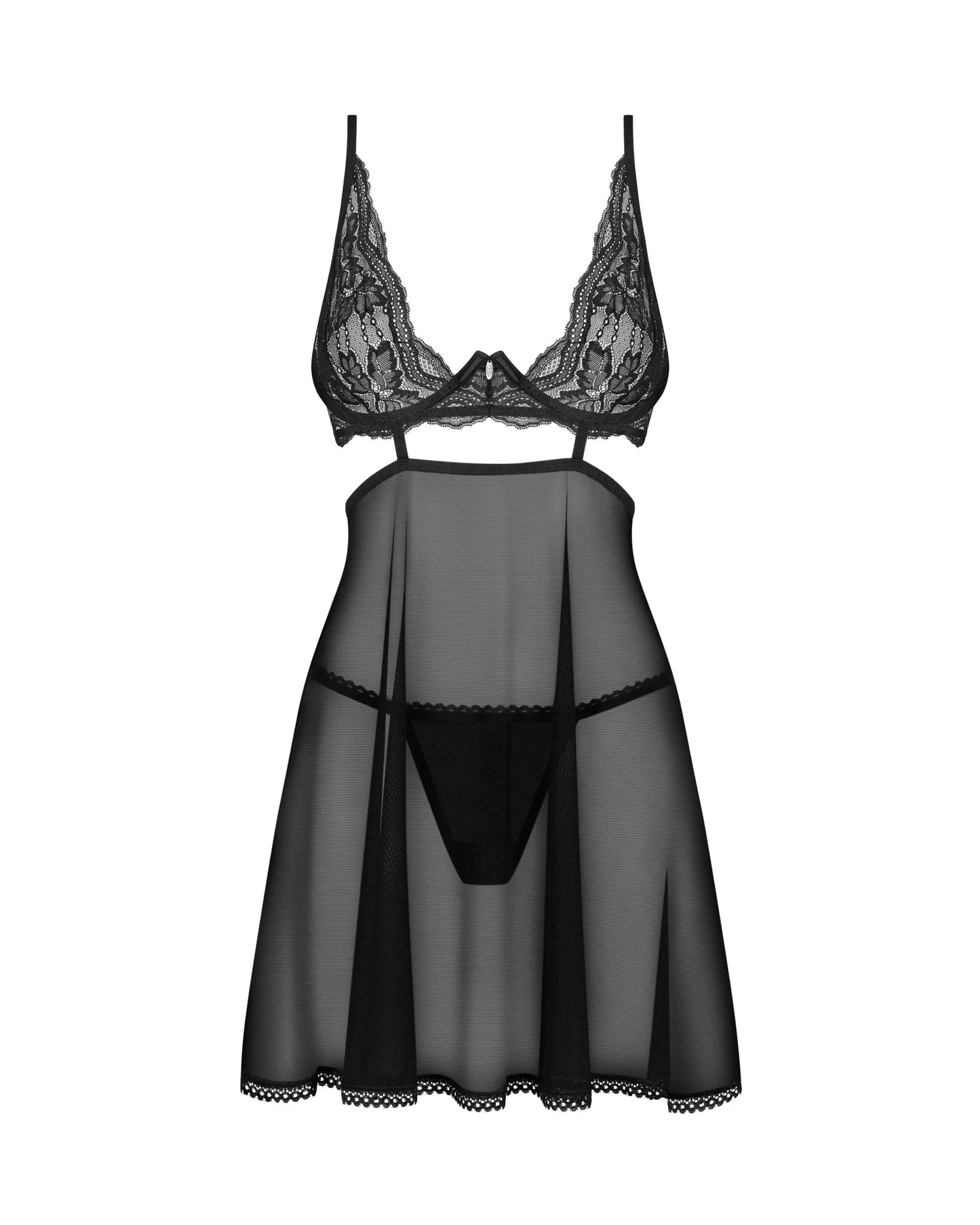 Sheer Lace Babydoll Set Obsessive Nutris by Obsessive Lingerie