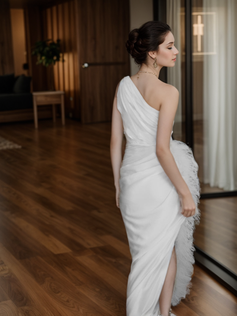 Calista Promise One-Shoulder Pleated Satin Dress