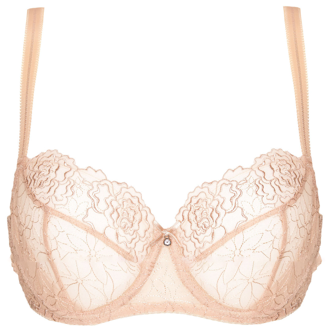 Gorteks Pamela Beige Sheer Mesh Balconette Bra