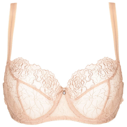 Gorteks Pamela Beige Sheer Mesh Balconette Bra