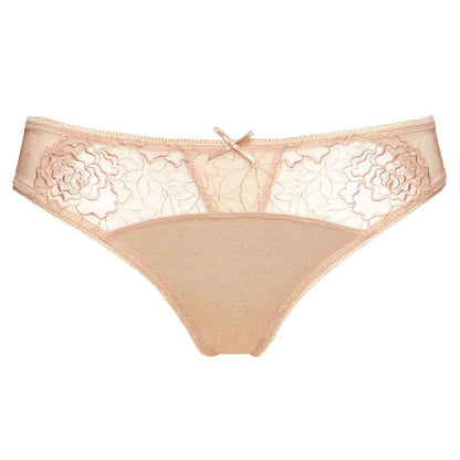 Gorteks Pamela Beige Semi Sheer Thong Panty