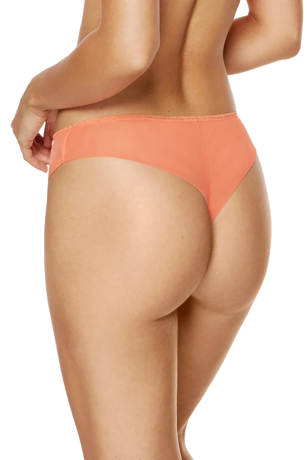 Gorteks Pamela Peach Semi Sheer Thong Panty
