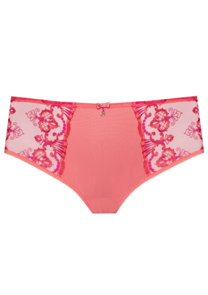 Samanta Perla Coral Sheer Mesh Tulle Embroidered Brief Panty