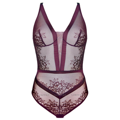 Gorteks Porto Aubergine Sheer Lace Body