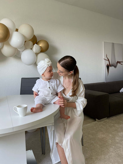 Elegant Robe Dress & Pajama Set Bridal